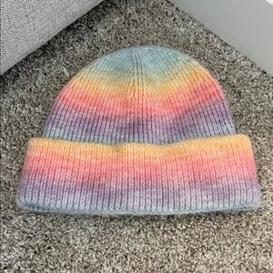 Rainbow Knit Beanie